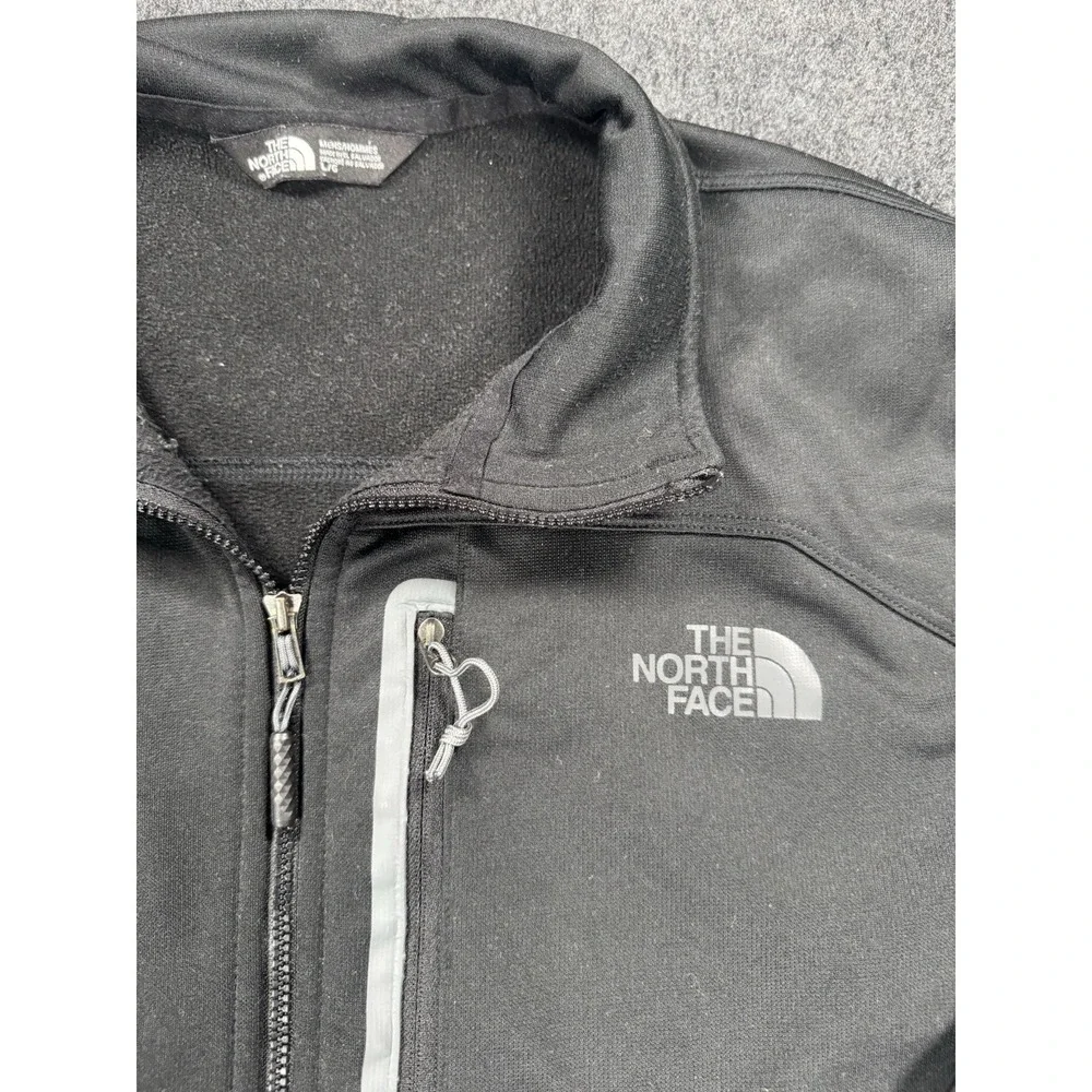 The North Face Full Zip Jacket Mens Large Black Fleece Lined Soft Shell